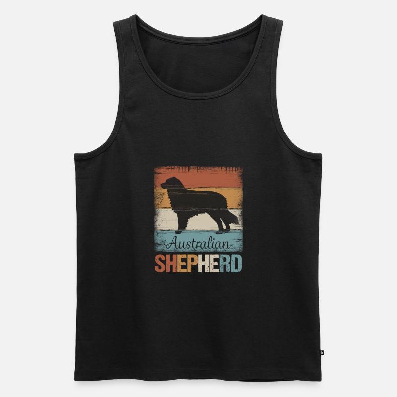 Australian Shepherd - Männer Premium Bio Tank Top - Schwarz