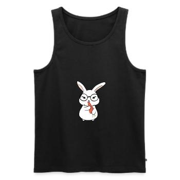 Doux petit lapin - Débardeur bio Premium Homme - noir - Devant - AI Model Male 178 light (178cm)