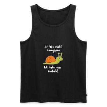 Ich bin nicht langsam ich habe Geduld Schnecke - Männer Premium Bio Tank Top - Schwarz - Vorne - AI Model Male 178 light (178cm)