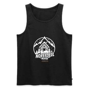 Norefjell Norwegen Ski Resort Design - Männer Premium Bio Tank Top - Schwarz - Vorne - AI Model Male 178 light (178cm)