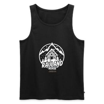 Rauland Norway Ski T-Shirt Design - Men's Premium Organic Tank Top - black - Front - AI Model Male 178 light (178cm)