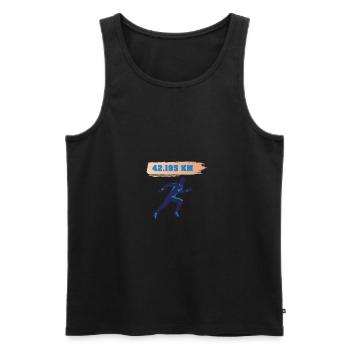 Marathon Läufer Running Finisher 42.195 KM ORANGE - Débardeur bio Premium Homme - noir - Devant - AI Model Male 178 light (178cm)