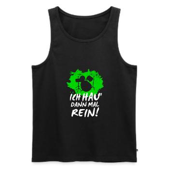 Drums - Männer Premium Bio Tank Top - Schwarz - Vorne - AI Model Male 178 light (178cm)