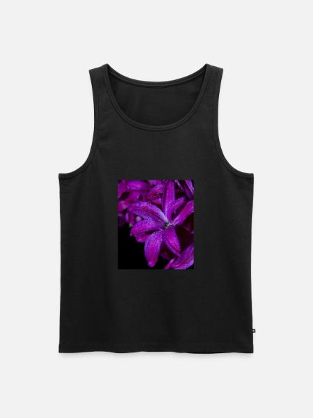 Jacinthe de fleur pourpre - Débardeur bio Premium Homme - noir
