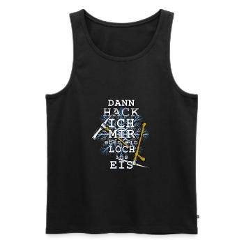 eisbaden winter eisangeln motivation eisbader loch - Männer Premium Bio Tank Top - Schwarz - Vorne - Michal (187cm)