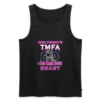 tmfa wild beast tier tierarztpraxis tierfreund - Männer Premium Bio Tank Top - Schwarz - Vorne - AI Model Male 178 light (178cm)