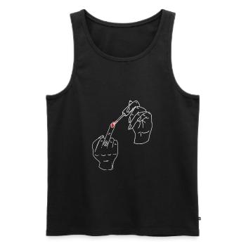 Feminismus Feministin Nagellack - Männer Premium Bio Tank Top - Schwarz - Vorne - Michal (187cm)