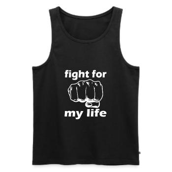Rock and Roll Rock Music - Männer Premium Bio Tank Top - Schwarz - Vorne - Michal (187cm)