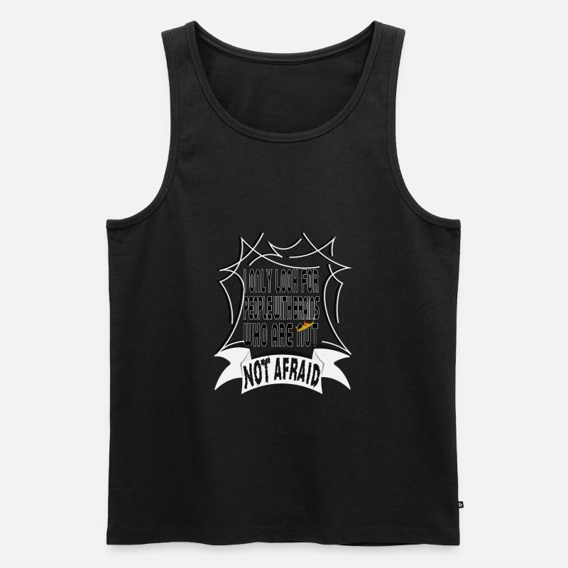 NOT AFRAID - Männer Premium Bio Tank Top - Schwarz