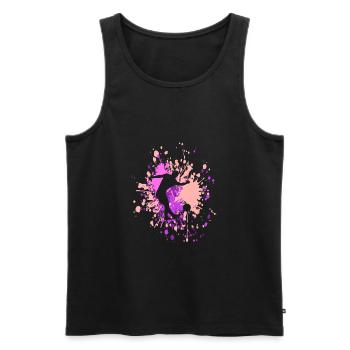 Soccer Stop The Ball Color Splash - Men's Premium Organic Tank Top - black - Front - Michal (187cm)