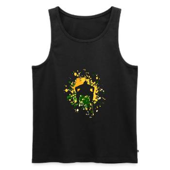Sumo Wrestler Color Splash - Männer Premium Bio Tank Top - Schwarz - Vorne - Michal (187cm)