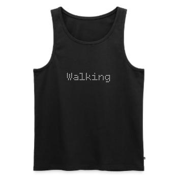 Tshirt marche randonnée - Débardeur bio Premium Homme - noir - Devant - Michal (187cm)