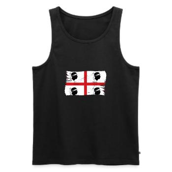 Sardinia flag Sardinian flag Sardegna flag - Men's Premium Organic Tank Top - black - Front - AI Model Male 178 light (178cm)