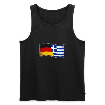 Griechenland Design für stolze Deutsch-Griechen - Männer Premium Bio Tank Top - Schwarz - Vorne - Michal (187cm)