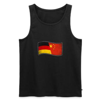 China Design für stolze Deutsch-Chinesen - Männer Premium Bio Tank Top - Schwarz - Vorne - Michal (187cm)