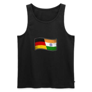 Indien Design für stolze Deutsch-Inder - Männer Premium Bio Tank Top - Schwarz - Vorne - Michal (187cm)