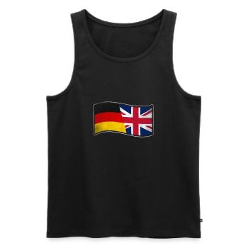Großbritannien Design für stolze Deutsch-Briten - Männer Premium Bio Tank Top - Schwarz - Vorne - Michal (187cm)