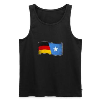 Somalia Design für stolze Deutsch-Somalier - Männer Premium Bio Tank Top - Schwarz - Vorne - Michal (187cm)