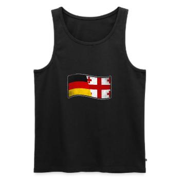 Georgien Design für stolze Deutsch-Georgier - Männer Premium Bio Tank Top - Schwarz - Vorne - Michal (187cm)