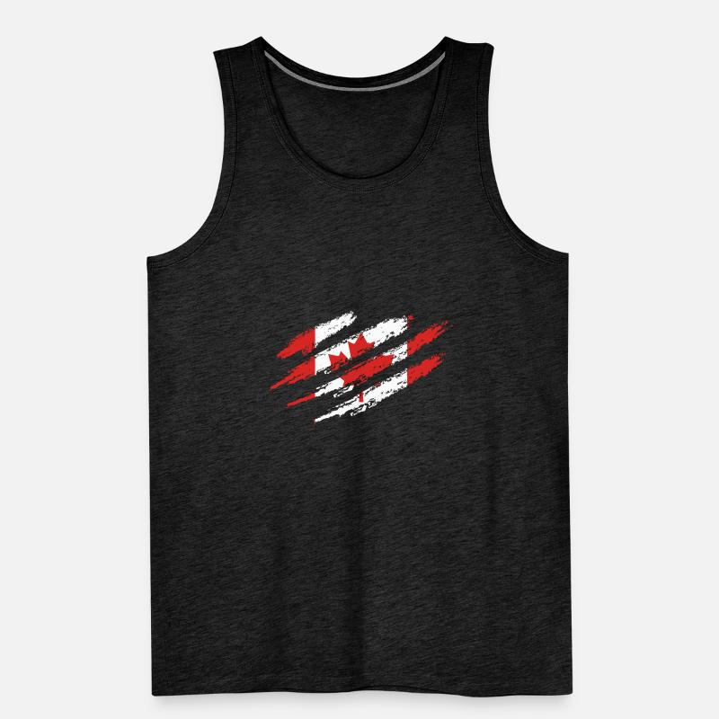 Canada flag scratch maple maple leaf maple leaf Men's Premium Organic Tank Top
