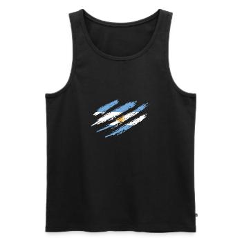 Argentina Flag South America Argentine Flag - Men's Premium Organic Tank Top - black - Front - Michal (187cm)