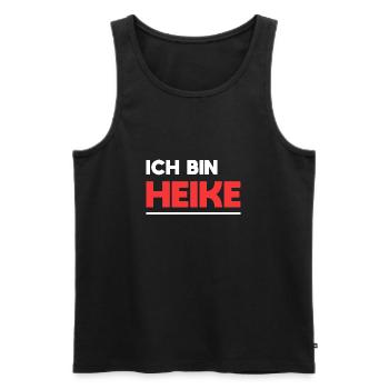 Heike Name Spruch für stolze Heikes - Männer Premium Bio Tank Top - Schwarz - Vorne - AI Model Male 178 light (178cm)