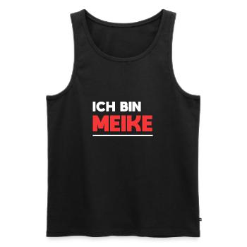 Meike Name Spruch für stolze Meikes - Männer Premium Bio Tank Top - Schwarz - Vorne - AI Model Male 178 light (178cm)