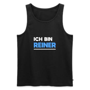 Reiner Name Spruch für stolze Reiner - Männer Premium Bio Tank Top - Schwarz - Vorne - Michal (187cm)