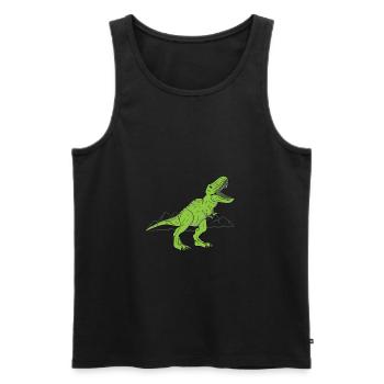 Âge de pierre de dinosaure T-Rex - Débardeur bio Premium Homme - noir - Devant - Michal (187cm)