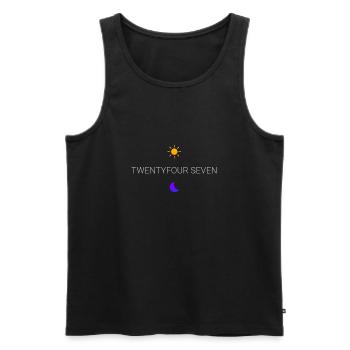 Harte Arbeit Twentyfourseven Design für stolze - Männer Premium Bio Tank Top - Schwarz - Vorne - Michal (187cm)