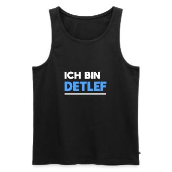 Detlef Name Spruch für stolze Detlefs - Männer Premium Bio Tank Top - Schwarz - Vorne - Michal (187cm)