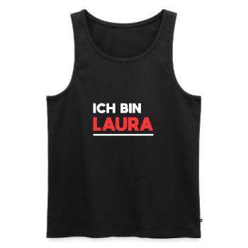 Laura Name Spruch für stolze Lauras - Männer Premium Bio Tank Top - Schwarz - Vorne - Michal (187cm)
