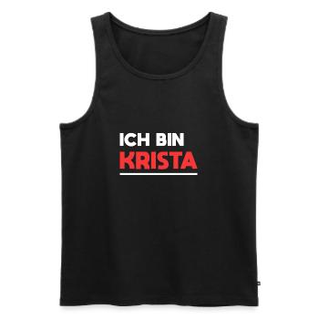 Krista Name Spruch für stolze Kristas - Männer Premium Bio Tank Top - Schwarz - Vorne - Michal (187cm)