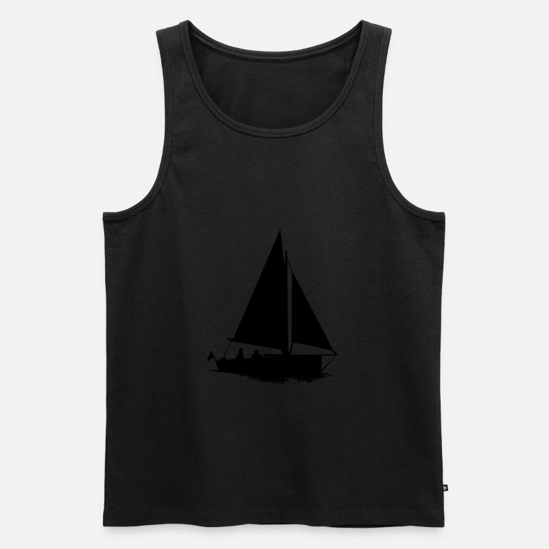 Segelboot - Männer Premium Bio Tank Top - Schwarz