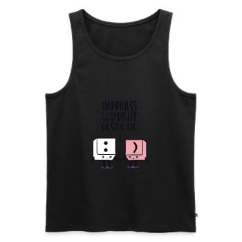 Valentinstag Happy Valentine Geschenk Liebe - Männer Premium Bio Tank Top - Schwarz - Vorne - AI Model Male 178 light (178cm)