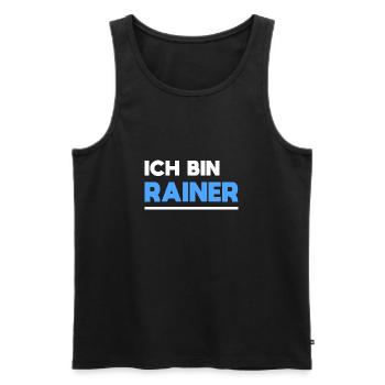 Rainer Name Spruch für stolze Rainer - Männer Premium Bio Tank Top - Schwarz - Vorne - AI Model Male 178 light (178cm)