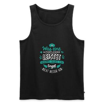 Altenpflegerin Pflegerin Altenpflege Geschenk - Männer Premium Bio Tank Top - Schwarz - Vorne - Michal (187cm)