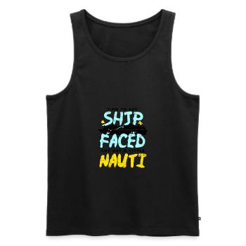 Time To Get Ship Faced Schiffs-Urlaub T-Shirt - Männer Premium Bio Tank Top - Schwarz - Vorne - Michal (187cm)