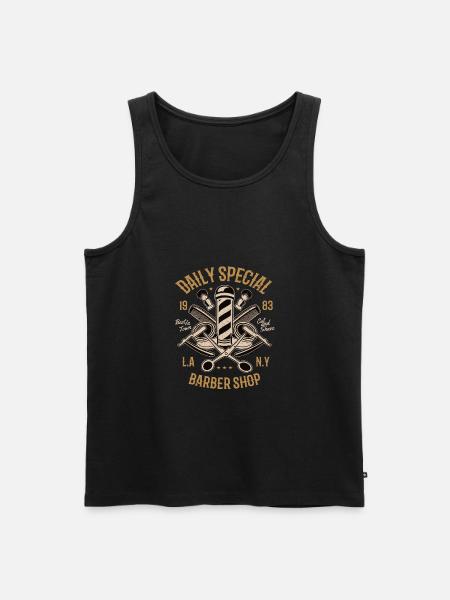 Daily Special Barber Shop - Men's Premium Organic Tank Top - black