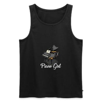 Piano Girl - Piano - Débardeur bio Premium Homme - noir - Devant - Michal (187cm)