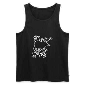Mouse Gang - Débardeur bio Premium Homme - noir - Devant - Michal (187cm)