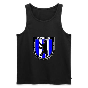 114 Berlin Motiv 114 Es war schon immer etwas beso - Männer Premium Bio Tank Top - Schwarz - Vorne - AI Model Male 178 light (178cm)