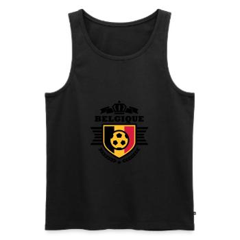 Belgien (Belgique) Wappen - Männer Premium Bio Tank Top - Schwarz - Vorne - AI Model Male 178 light (178cm)