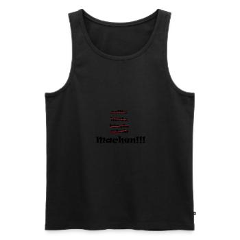 Motivation - Männer Premium Bio Tank Top - Schwarz - Vorne - Michal (187cm)