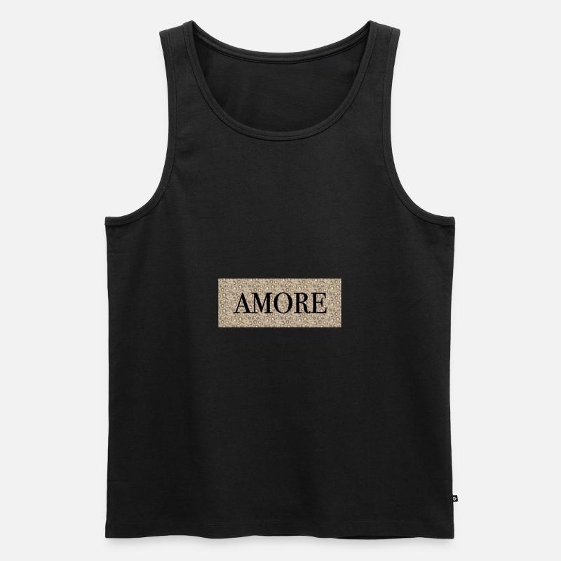 Amore - Männer Premium Bio Tank Top - Schwarz