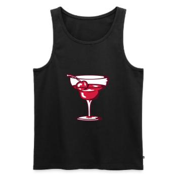Drink Longdrink Alkohol - Männer Premium Bio Tank Top - Schwarz - Vorne - AI Model Male 178 light (178cm)