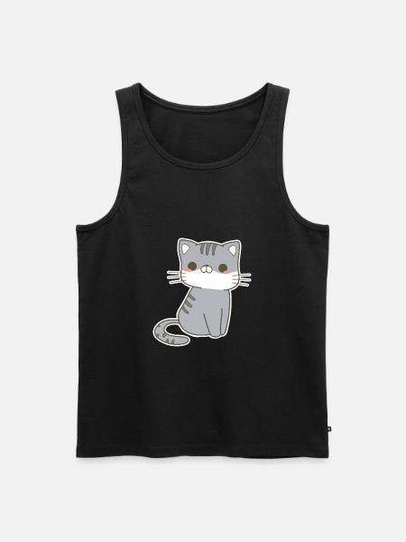 Kawaii Cat - Men's Premium Organic Tank Top - black