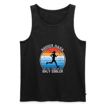 Runner Mama Funny Marathon Running Mother's day - Men's Premium Organic Tank Top - black - Front - AI Model Male 178 light (178cm)