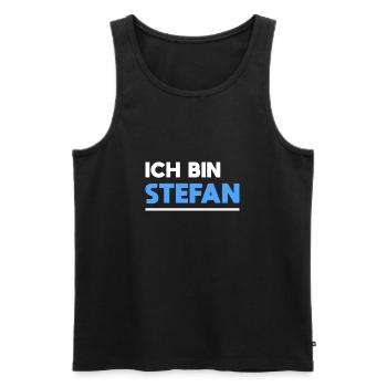 Stefan Name Spruch für stolze Stefans - Männer Premium Bio Tank Top - Schwarz - Vorne - Michal (187cm)