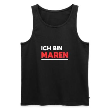 Maren Name Spruch für stolze Marens - Männer Premium Bio Tank Top - Schwarz - Vorne - AI Model Male 178 light (178cm)